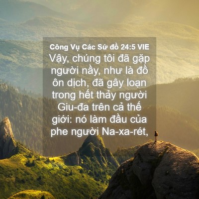 Picture 04 - Công Vụ Các Sứ đồ 24:5 VIE - Vậy, chúng tôi đã gặp người nầy, - Bible Verse Picture