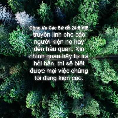 Picture 04 - Công Vụ Các Sứ đồ 24:8 VIE - truyền lịnh cho các người kiện nó hãy - Bible Verse Picture