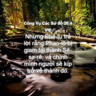 Picture 04 - Công Vụ Các Sứ đồ 25:4 VIE - Nhưng Phê-tu trả lời rằng Phao-lô bị - Bible Verse Picture