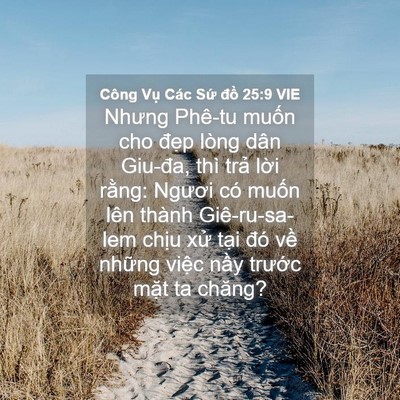 Picture 04 - Công Vụ Các Sứ đồ 25:9 VIE - Nhưng Phê-tu muốn cho đẹp lòng dân - Bible Verse Picture