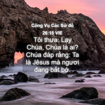 Picture 04 - Công Vụ Các Sứ đồ 26:15 VIE - Tôi thưa: Lạy Chúa, Chúa là ai? Chúa - Bible Verse Picture