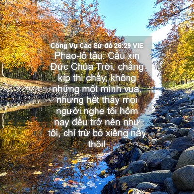 Picture 04 - Công Vụ Các Sứ đồ 26:29 VIE - Phao-lô tâu: Cầu xin Đức Chúa Trời, - Bible Verse Picture