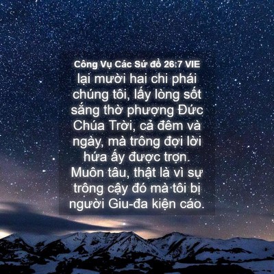 Picture 04 - Công Vụ Các Sứ đồ 26:7 VIE - lại mười hai chi phái chúng tôi, lấy - Bible Verse Picture