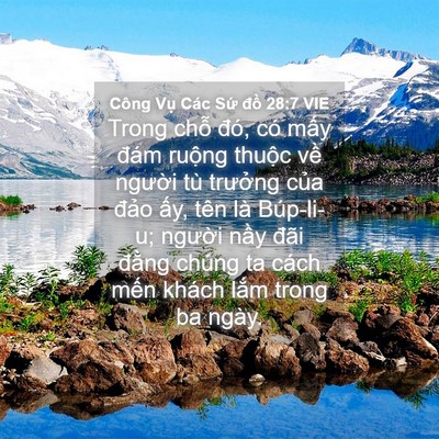 Picture 04 - Công Vụ Các Sứ đồ 28:7 VIE - Trong chỗ đó, có mấy đám ruộng thuộc - Bible Verse Picture