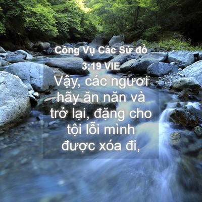 Picture 04 - Công Vụ Các Sứ đồ 3:19 VIE - Vậy, các ngươi hãy ăn năn và trở - Bible Verse Picture