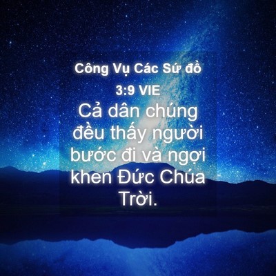Picture 04 - Công Vụ Các Sứ đồ 3:9 VIE - Cả dân chúng đều thấy người bước - Bible Verse Picture