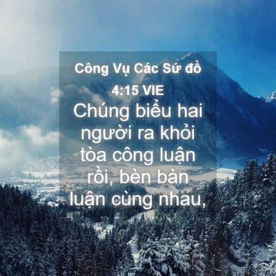 Picture 04 - Công Vụ Các Sứ đồ 4:15 VIE - Chúng biểu hai người ra khỏi tòa công - Bible Verse Picture