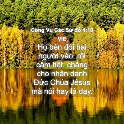 Picture 04 - Công Vụ Các Sứ đồ 4:18 VIE - Họ bèn đòi hai người vào, rồi cấm - Bible Verse Picture