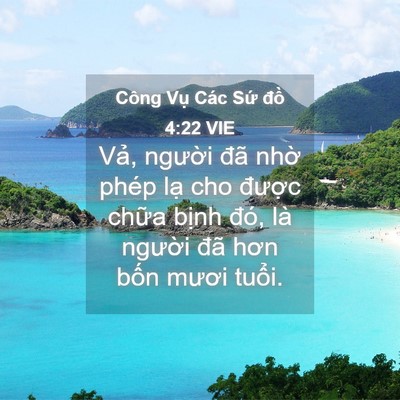 Picture 04 - Công Vụ Các Sứ đồ 4:22 VIE - Vả, người đã nhờ phép lạ cho được - Bible Verse Picture