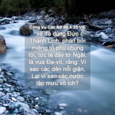 Picture 04 - Công Vụ Các Sứ đồ 4:25 VIE - và đã dùng Đức Thánh Linh, phán bởi - Bible Verse Picture