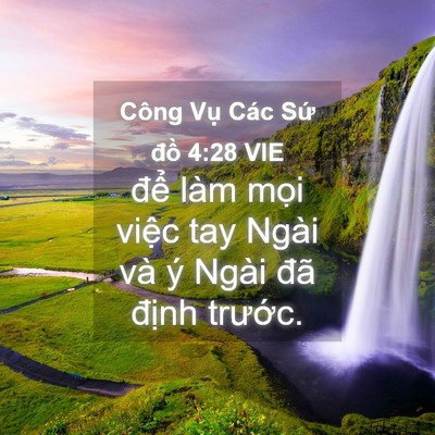 Picture 04 - Công Vụ Các Sứ đồ 4:28 VIE - để làm mọi việc tay Ngài và ý Ngài - Bible Verse Picture