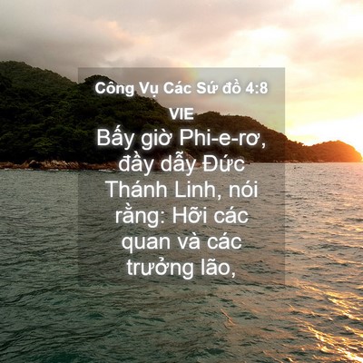 Picture 04 - Công Vụ Các Sứ đồ 4:8 VIE - Bấy giờ Phi-e-rơ, đầy dẫy Đức Thánh - Bible Verse Picture