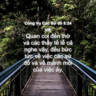 Picture 04 - Công Vụ Các Sứ đồ 5:24 VIE - Quan coi đền thờ và các thầy tế lễ - Bible Verse Picture