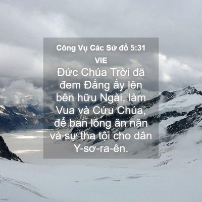 Picture 04 - Công Vụ Các Sứ đồ 5:31 VIE - Đức Chúa Trời đã đem Đấng ấy lên - Bible Verse Picture