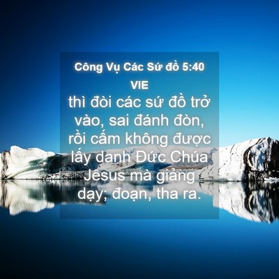 Picture 04 - Công Vụ Các Sứ đồ 5:40 VIE - thì đòi các sứ đồ trở vào, sai đánh - Bible Verse Picture