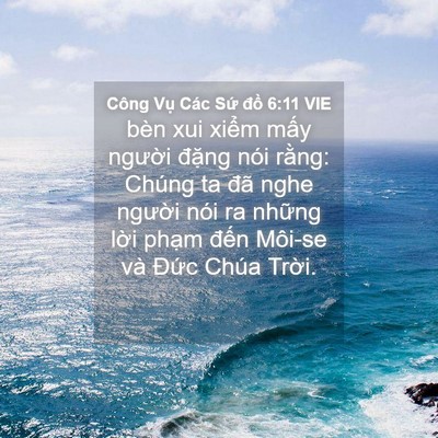 Picture 04 - Công Vụ Các Sứ đồ 6:11 VIE - bèn xui xiểm mấy người đặng nói - Bible Verse Picture