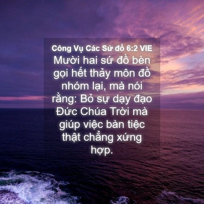 Picture 04 - Công Vụ Các Sứ đồ 6:2 VIE - Mười hai sứ đồ bèn gọi hết thảy - Bible Verse Picture
