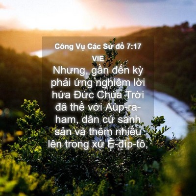 Picture 04 - Công Vụ Các Sứ đồ 7:17 VIE - Nhưng, gần đến kỳ phải ứng nghiệm - Bible Verse Picture