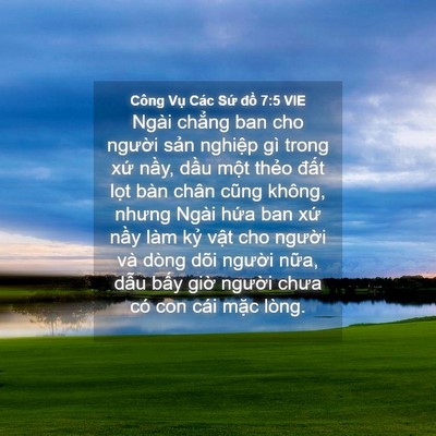 Picture 04 - Công Vụ Các Sứ đồ 7:5 VIE - Ngài chẳng ban cho người sản nghiệp gì - Bible Verse Picture