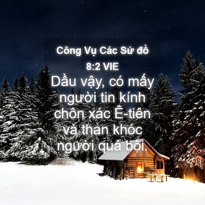 Picture 04 - Công Vụ Các Sứ đồ 8:2 VIE - Dầu vậy, có mấy người tin kính chôn - Bible Verse Picture