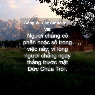 Picture 04 - Công Vụ Các Sứ đồ 8:21 VIE - Ngươi chẳng có phần hoặc số trong - Bible Verse Picture