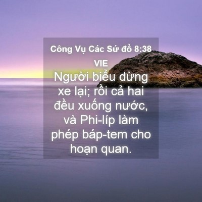 Picture 04 - Công Vụ Các Sứ đồ 8:38 VIE - Người biểu dừng xe lại; rồi cả hai - Bible Verse Picture