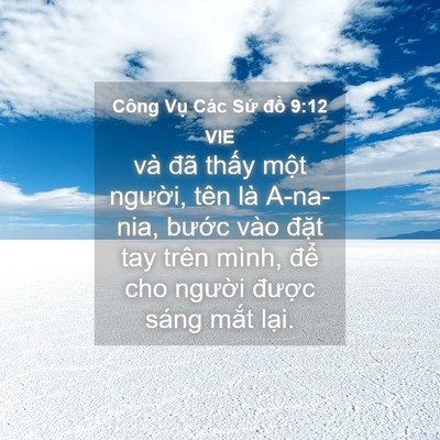 Picture 04 - Công Vụ Các Sứ đồ 9:12 VIE - và đã thấy một người, tên là - Bible Verse Picture