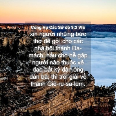 Picture 04 - Công Vụ Các Sứ đồ 9:2 VIE - xin người những bức thơ để gởi cho - Bible Verse Picture