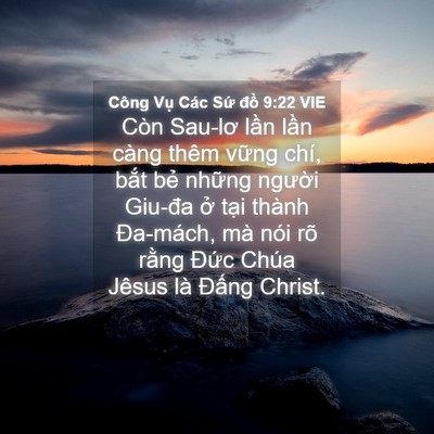 Picture 04 - Công Vụ Các Sứ đồ 9:22 VIE - Còn Sau-lơ lần lần càng thêm vững chí, - Bible Verse Picture