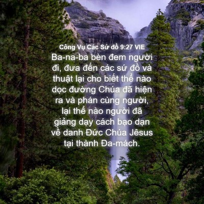Picture 04 - Công Vụ Các Sứ đồ 9:27 VIE - Ba-na-ba bèn đem người đi, đưa đến - Bible Verse Picture