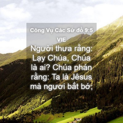 Picture 04 - Công Vụ Các Sứ đồ 9:5 VIE - Người thưa rằng: Lạy Chúa, Chúa là ai? - Bible Verse Picture