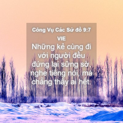 Picture 04 - Công Vụ Các Sứ đồ 9:7 VIE - Những kẻ cùng đi với người đều - Bible Verse Picture