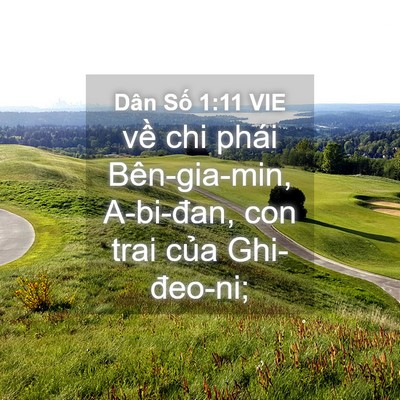 Picture 04 - Dân Số 1:11 VIE - về chi phái Bên-gia-min, A-bi-đan, con trai - Bible Verse Picture