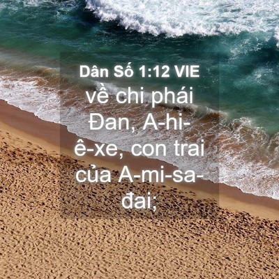Picture 04 - Dân Số 1:12 VIE - về chi phái Đan, A-hi-ê-xe, con trai của - Bible Verse Picture