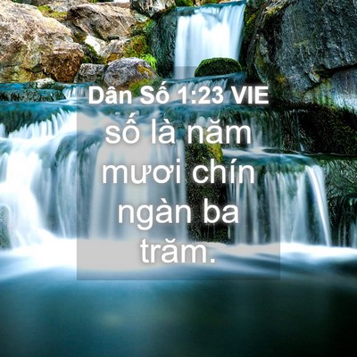 Picture 04 - Dân Số 1:23 VIE - số là năm mươi chín ngàn ba - Bible Verse Picture