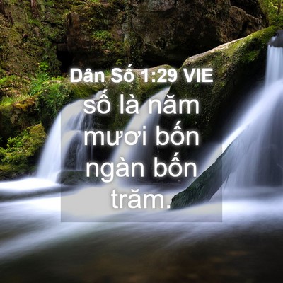 Picture 04 - Dân Số 1:29 VIE - số là năm mươi bốn ngàn bốn - Bible Verse Picture