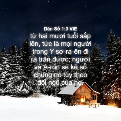 Picture 04 - Dân Số 1:3 VIE - từ hai mươi tuổi sắp lên, tức là - Bible Verse Picture