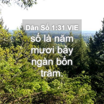 Picture 04 - Dân Số 1:31 VIE - số là năm mươi bảy ngàn bốn - Bible Verse Picture