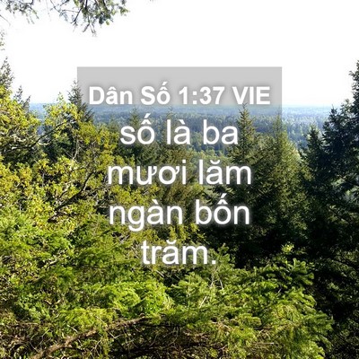 Picture 04 - Dân Số 1:37 VIE - số là ba mươi lăm ngàn bốn - Bible Verse Picture