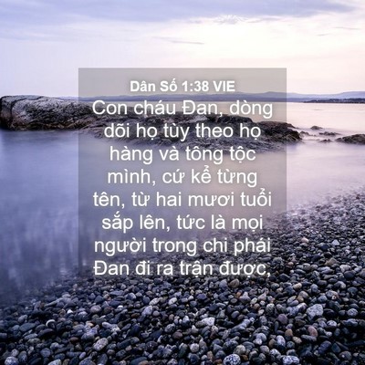 Picture 04 - Dân Số 1:38 VIE - Con cháu Đan, dòng dõi họ tùy theo họ - Bible Verse Picture
