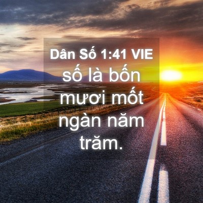 Picture 04 - Dân Số 1:41 VIE - số là bốn mươi mốt ngàn năm - Bible Verse Picture