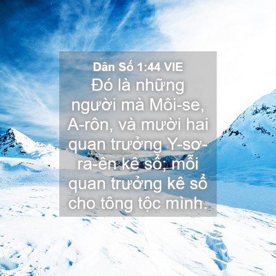 Picture 04 - Dân Số 1:44 VIE - Đó là những người mà Môi-se, A-rôn, - Bible Verse Picture