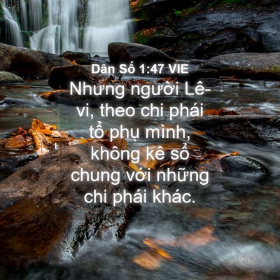 Picture 04 - Dân Số 1:47 VIE - Nhưng người Lê-vi, theo chi phái tổ phụ - Bible Verse Picture