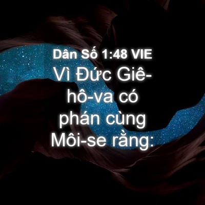 Picture 04 - Dân Số 1:48 VIE - Vì Đức Giê-hô-va có phán cùng Môi-se - Bible Verse Picture