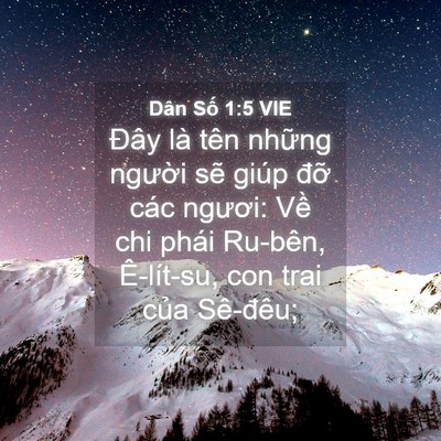 Picture 04 - Dân Số 1:5 VIE - Đây là tên những người sẽ giúp đỡ - Bible Verse Picture