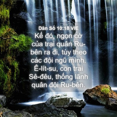 Picture 04 - Dân Số 10:18 VIE - Kế đó, ngọn cờ của trại quân Ru-bên - Bible Verse Picture