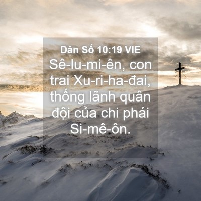 Picture 04 - Dân Số 10:19 VIE - Sê-lu-mi-ên, con trai Xu-ri-ha-đai, thống - Bible Verse Picture