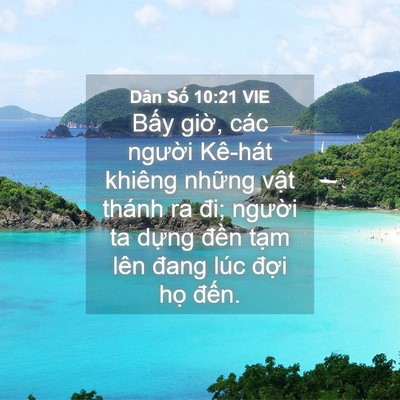 Picture 04 - Dân Số 10:21 VIE - Bấy giờ, các người Kê-hát khiêng - Bible Verse Picture