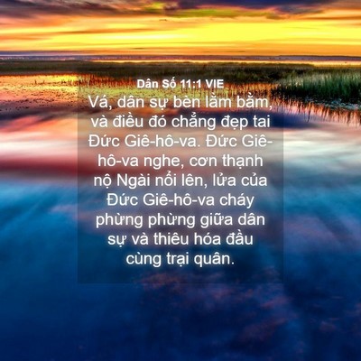 Picture 04 - Dân Số 11:1 VIE - Vả, dân sự bèn lằm bằm, và điều - Bible Verse Picture