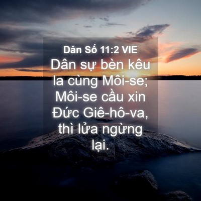Picture 04 - Dân Số 11:2 VIE - Dân sự bèn kêu la cùng Môi-se; Môi-se - Bible Verse Picture